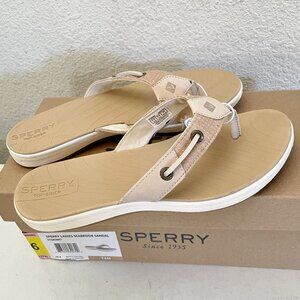 NEW Sperry Womens Seabrook Flip Flop Sandals Tan 6 NIB